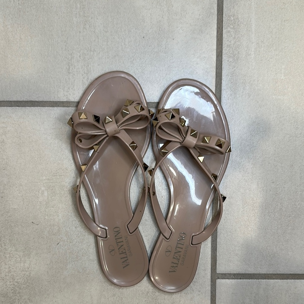 Valentino Women's Bow Sandals - Tan